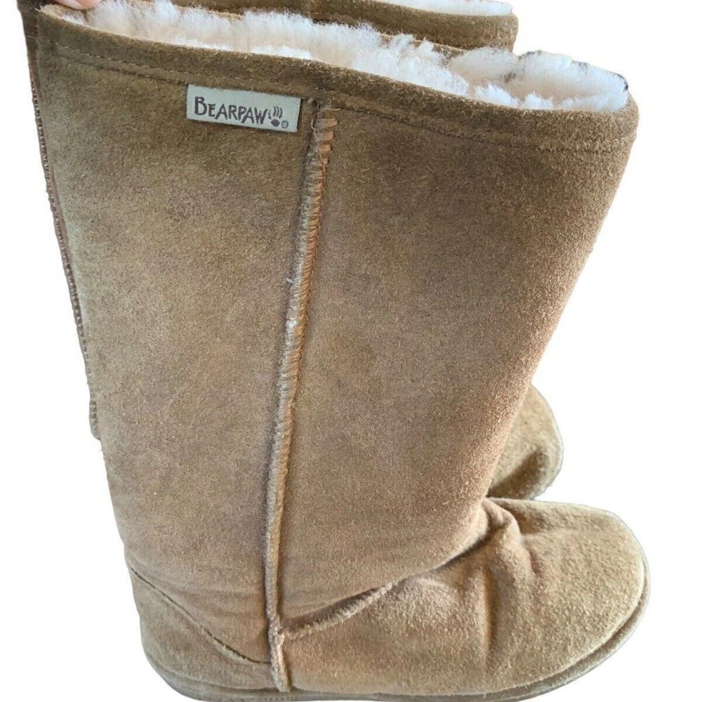 BEARPAW Womens Elle Tall Hickory Classic Suede Wool Blend Lined Boot Size 9‌
